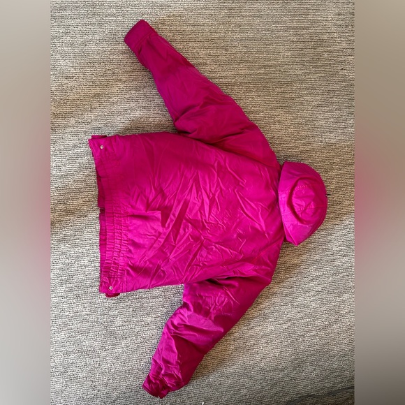 VTG Kitzbuhel Pink Ski Y2K Gaper Day Down Coat with zip hood, Retro,GUC Medium. - Picture 9 of 11